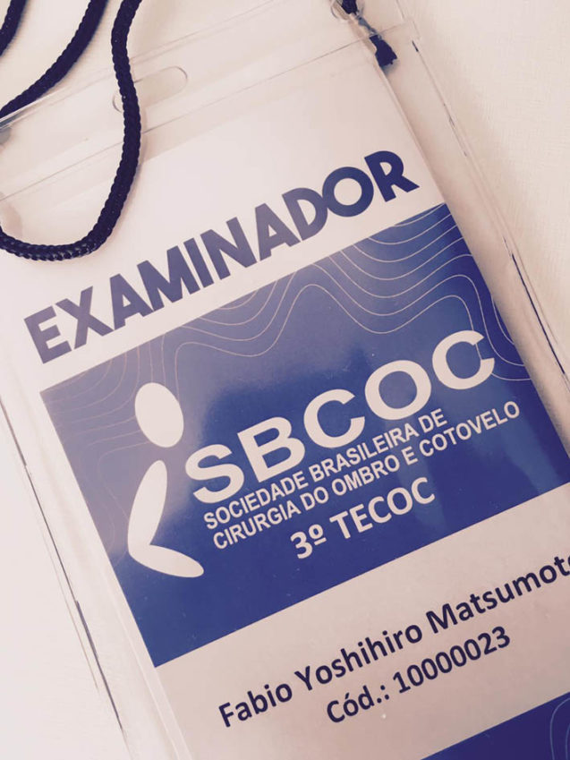 Dr Fabio Matsumoto examinador da prova da SBCOC