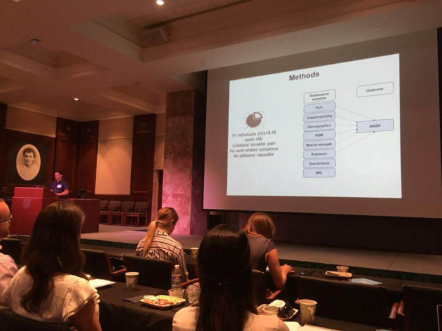 Dr. Rodrigo Py apresenta resultados de sua tese de doutorado no 12º International Shoulder Group