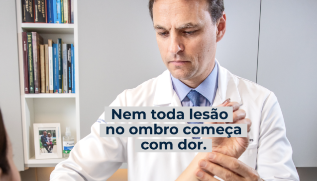 Nem toda a lesão começa com dor.